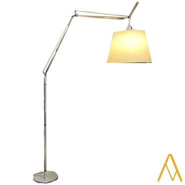 Artemide Lampada da terra Tolomeo MEGA Alluminio Dimmer Pergamena d42