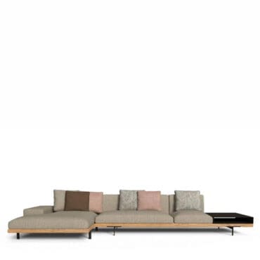 Talenti – Divano Modulare Allure natural teak plain taupe