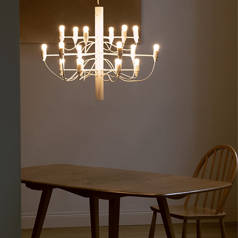 Flos - Lampada a sospensione 2097/18 Frosted Bulbs bianco opaco