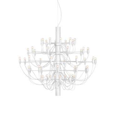 Flos - Lampadario 2097/50 Clear Bulbs bianco opaco