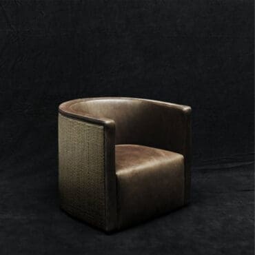 Living Divani - Poltrona Confident Rattan pelle cat. D - Teak