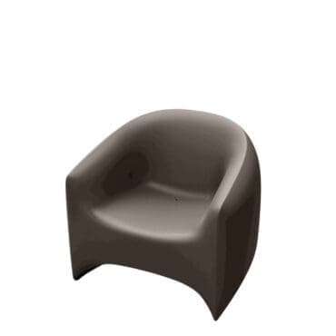 Vondom - Poltrona Blow polietilene tortora con cuscino tessuto 1C