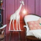 Qeeboo Lampada da terra Giraffe in love XS bianco 3 Longho Design Palermo