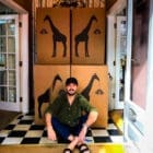 Qeeboo Lampada da terra Giraffe in love XS bianco 4 Longho Design Palermo