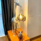 Qeeboo Lampada da terra Giraffe in love XS bianco Longho Design Palermo