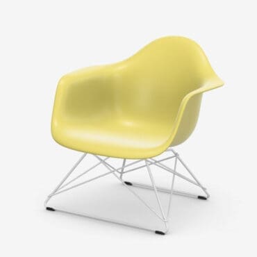 Vitra - Eames Plastic Armchair Lar base bianco scocca citron RE