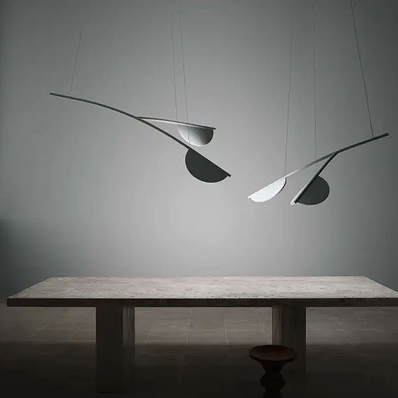 Flos - Lampada a sospensione Almendra S2 Y Short Bianco Sporco LONGHO DESIGN PALERMO 001