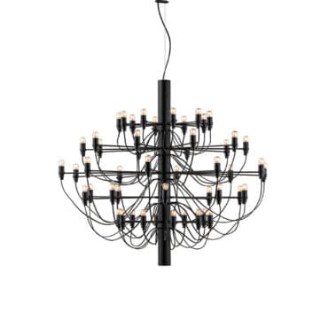 Flos - Lampadario 2097/50 Clear Bulbs nero opaco