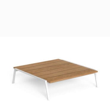 Talenti - Tavolo da caffè Cottage 120x120 white iroko