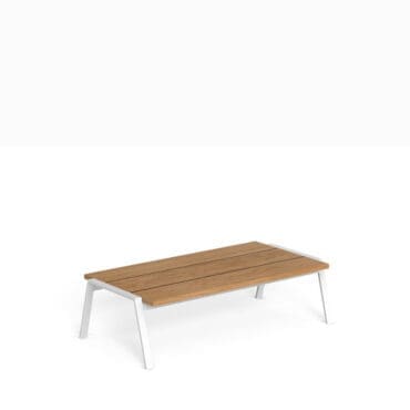 Talenti - Tavolo da caffè Cottage 120x60 white iroko