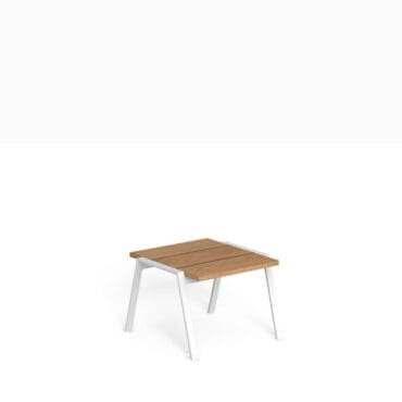 Talenti - Tavolo da caffè Cottage 60x60 white iroko
