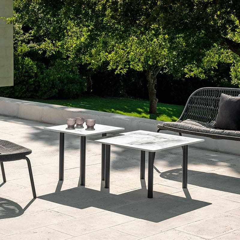 Talenti Tavolo da caffe Panama 50x50 70x70 Graphite calacatta Longho Design Palermo