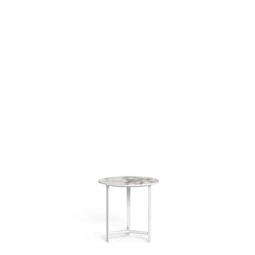 Talenti Tavolo da caffe rotondo Riviera d50 white calacatta Longho Design Palermo