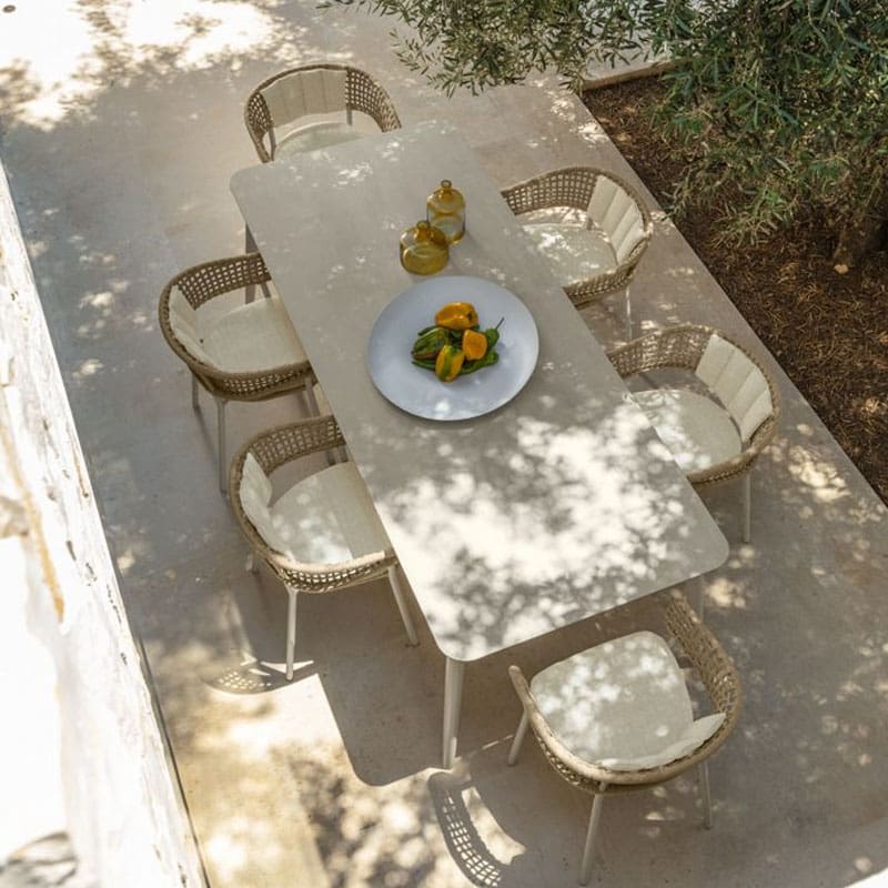 Talenti Tavolo estendibile Moon Alu dove ceramica beige 1 Longho Design Palermo