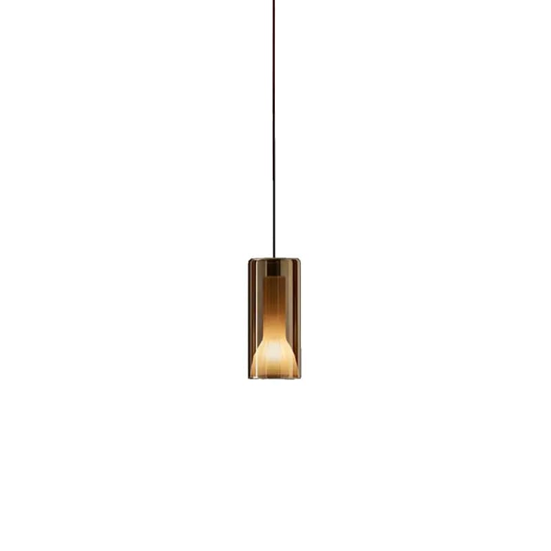 Penta light - Lampada a sospensione Lit small vetro arancione longho design palermo