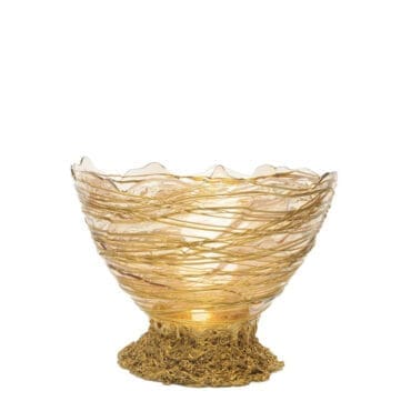 Corsi Design Vaso Ogiva M trasparente e oro Longho Design Palermo