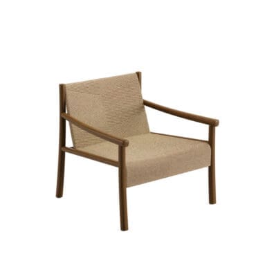 Arper - Poltrona Kata Rovere 3D Knit microimbottita con pattern grafico Wheat