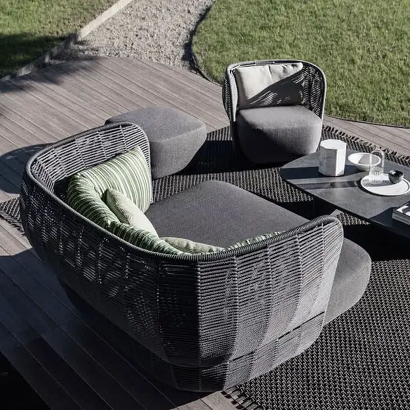 BeB Italia Divano daybed Bay outdoor antracite Longho Design Palermo