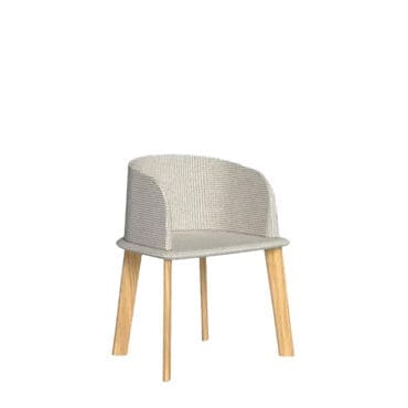 Talenti - Sedia Cleosoft Wood natural Teak white