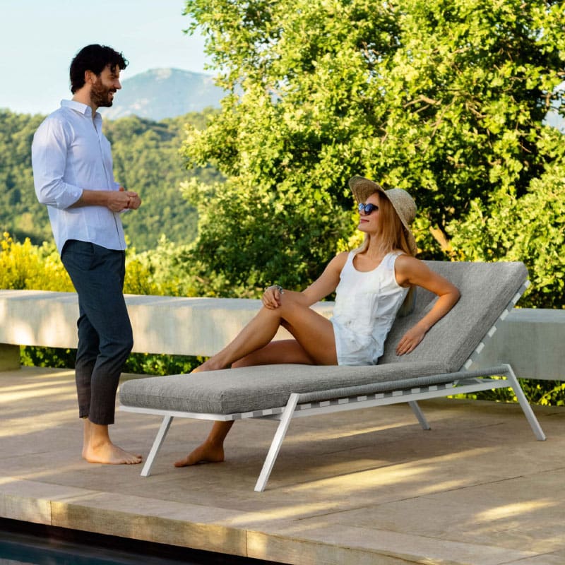 Talenti Lettino Cottage white light grey 4 Longho Design Palermo