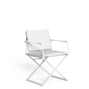 Talenti Sedia Regista Riviera white silver Longho Design Palermo