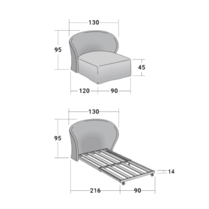 Flou Poltrona letto Celine Longho Design Palermo