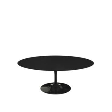 Knoll Tavolino Ovale Saarinen base nero top laminato nero L 107 longho design palermo