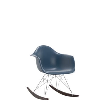 Vitra - Eames Plastic Armchair RAR RE basamento cromo lucido pattini acero scuro