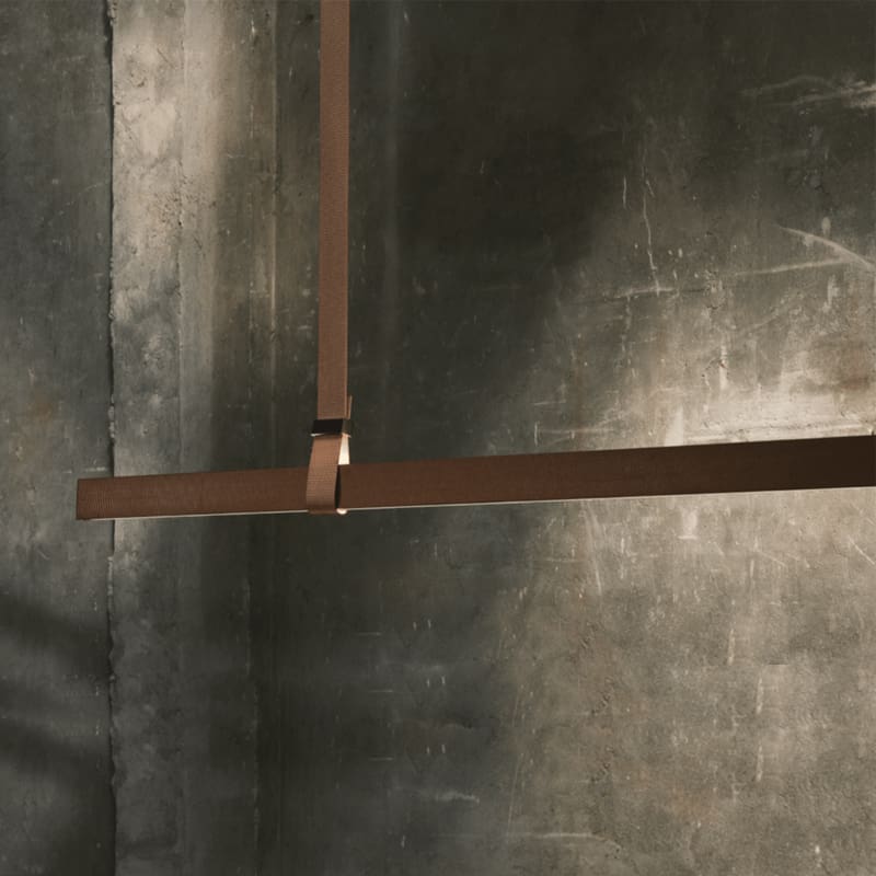 Flos - Lampada a sospensione Belt pelle naturale