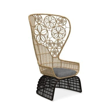 B&B Italia - Poltrona outdoor Crinoline motivo floreale tessuto cat.Super