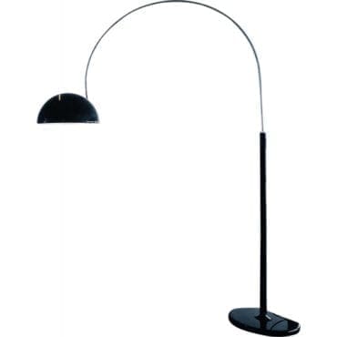 Oluce - Lampada da terra ad arco Coupè nero lucido
