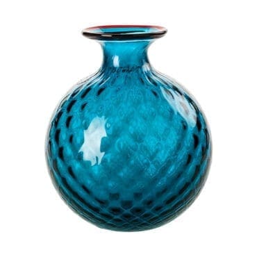 Venini - Vaso Balloton acquamare/rosso