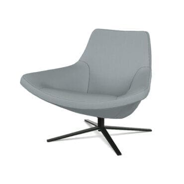 B&B Italia - Poltrona girevole Metropolitan '14 struttura nera tessuto cat.B