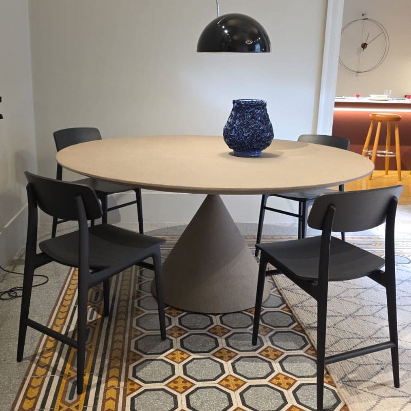 Desalto Tavolo Clay Stone 697 d160 pietra tufo Longho Design Palermo