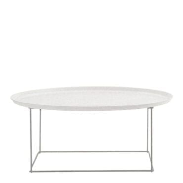 B&B Italia - Tavolino Fat Fat h.39 piano bianco struttura cromata