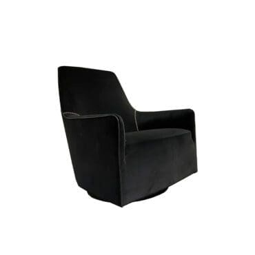 Minotti - Poltrona Bergère girevole Portofino Tessuto Hunt Nero