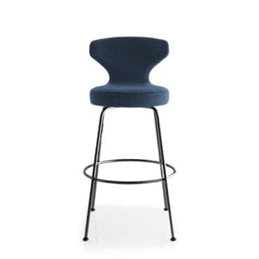 B&B Italia - Sgabello alto Papilio gambe acciaio scocca tessuto cat.B