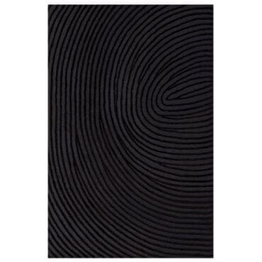 Carpet Edition - Tappeto Murano Swirl nero 200x300