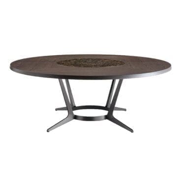 Maxalto - Tavolo Astrum d165 piano wengé inserto marmo Emperador