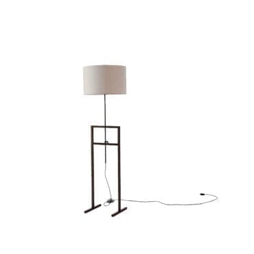 Maxalto - Lampada da terra Leukon h149 struttura bronzata paralume beige
