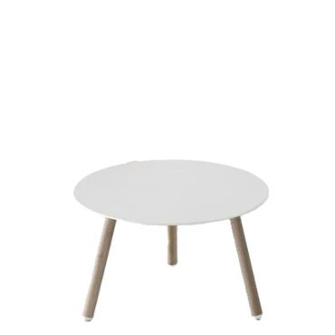 Kristalia – Tavolino BCN table H33 piano laminato Pure-white bianco gambe faggio Longho Design Palermo