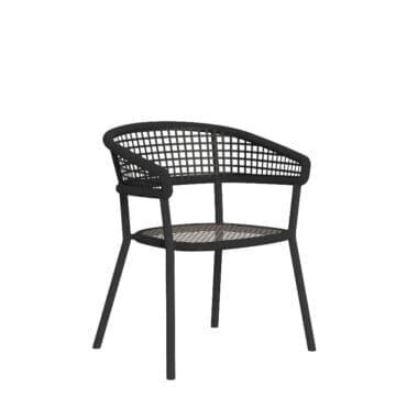Talenti Poltrona Pranzo Moon Alu dark grey cuscino seduta dark grey longho design palermo 1