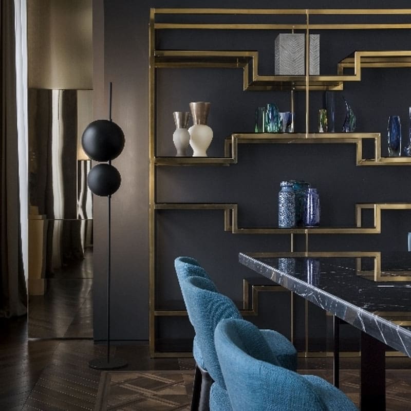 Oluce Lampada da terra Superluna nero Longho Design Palermo