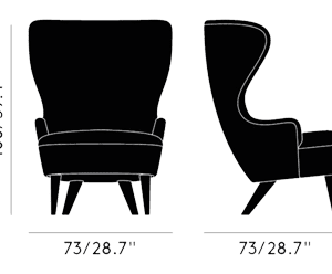 Tom Dixon wingback micro chair longho palermo_dimensioni