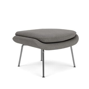 Knoll - Poggiapiedi Womb Relax struttura cromata tessuto cat.B