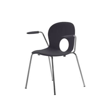 Rexite - Poltroncina impilabile Olivia antracite set 2Pz