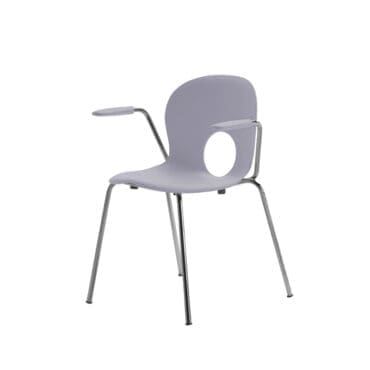 Rexite - Poltroncina impilabile Olivia grigio perla set 2Pz