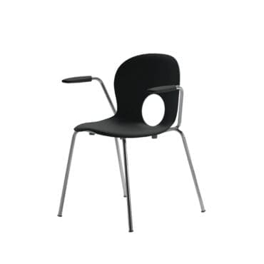 Rexite - Poltroncina impilabile Olivia nero set 2Pz