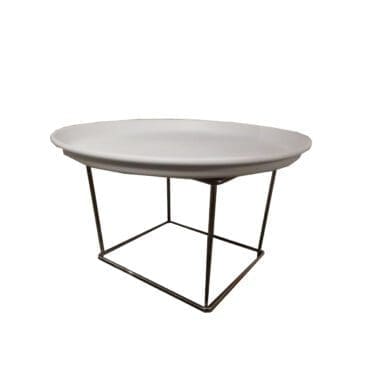 B&B Italia - Tavolino Fat Fat h.26 piano bianco struttura cromata