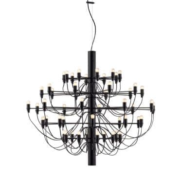 Flos - Lampadario 2097/50 Frosted Bulbs Nero opaco